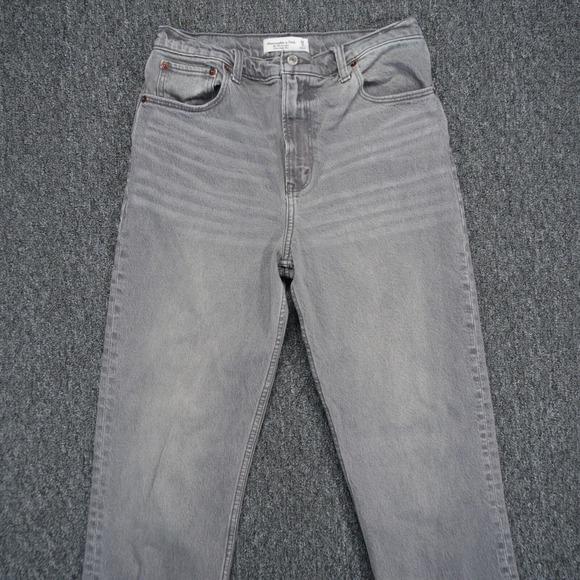 Abercrombie Fitch Jeans Womens 29 Gray 90s Straight Ultra High Rise 8s - Picture 2 of 9